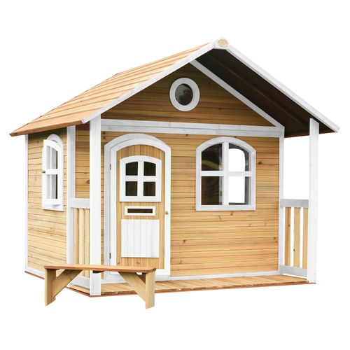 Houten speelhuis AXI Classic Milan Bruin/wit