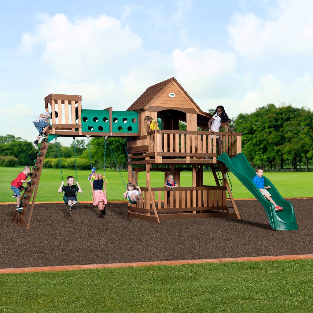 Woodridge Elite Swing Set - Green / Shipping Included
