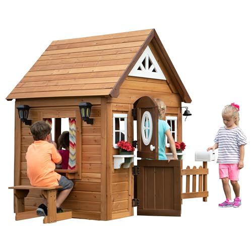 Backyard Discovery Aspen Cedar Playhouse Light Brown