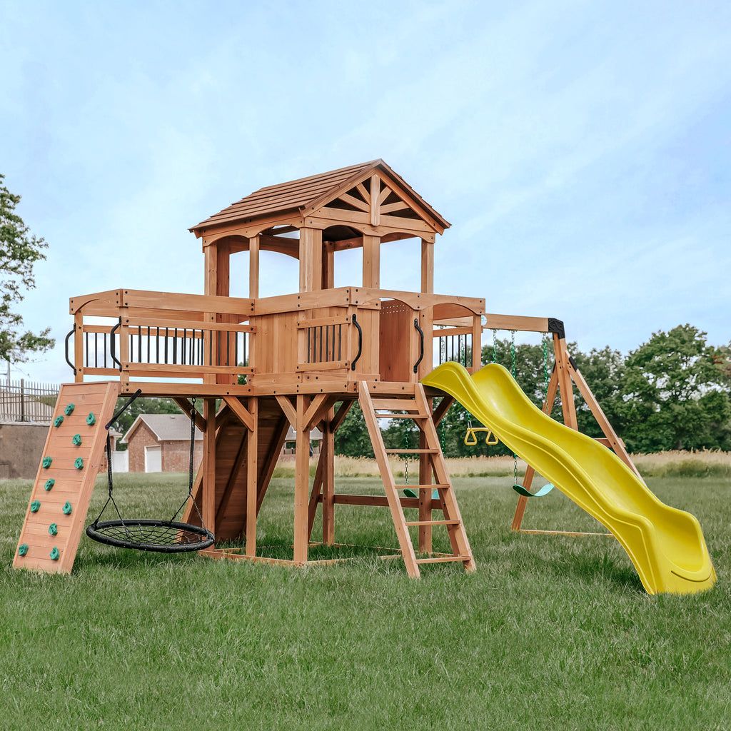 Sterling Point Swing Set - Yellow / Shipping Included