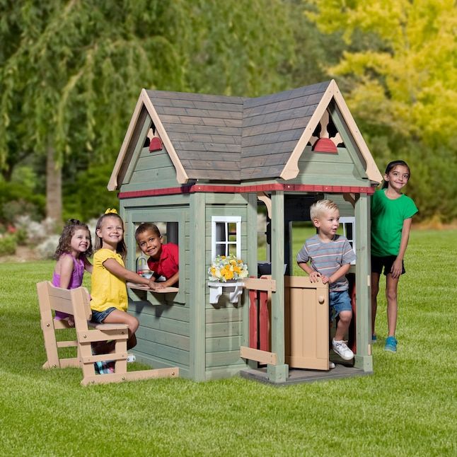 Backyard Discovery Victorian Inn Outdoor Wood Playhouse at Lowes.com