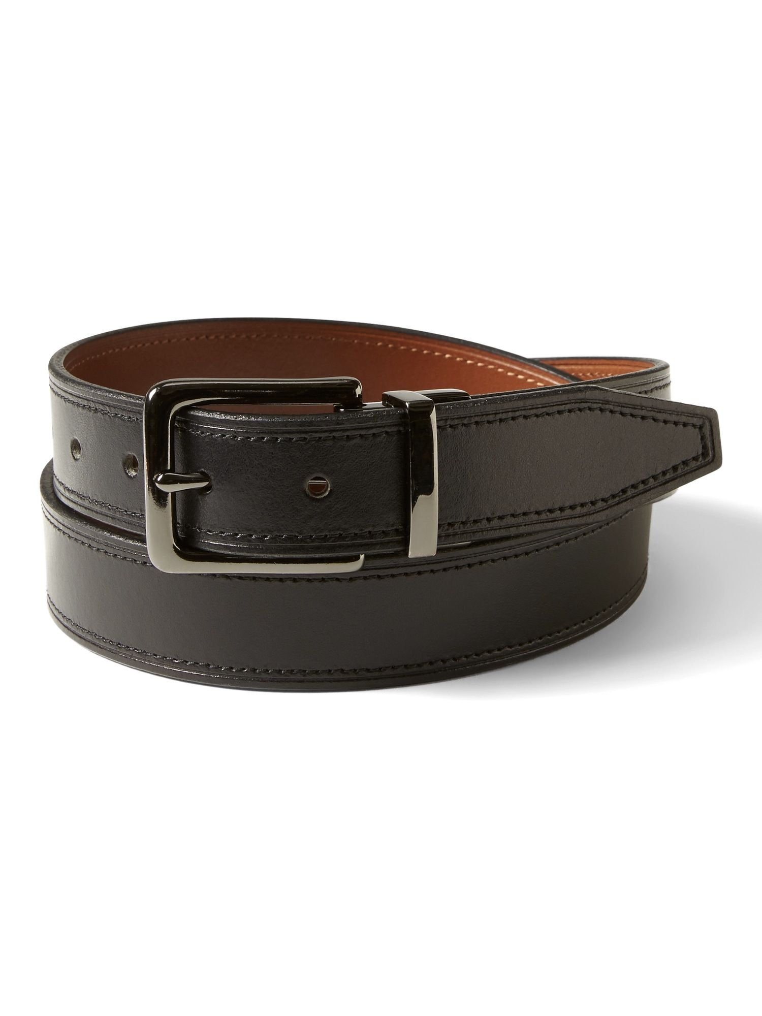 Banana Republic Reversible Italian Leather Belt - Black