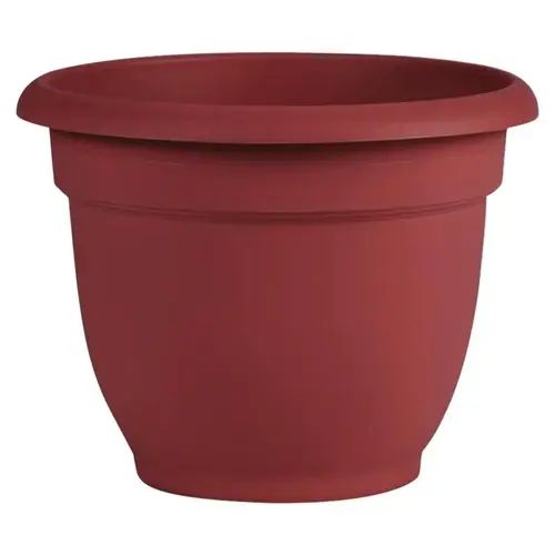 Bloem AP0813 Bloem Self-Watering Planter, 1 gal Capacity, 8 in Dia 8-3/4 in Top x 5 in Base W x 8.8 in H, Resin Clay Texture Amaranth