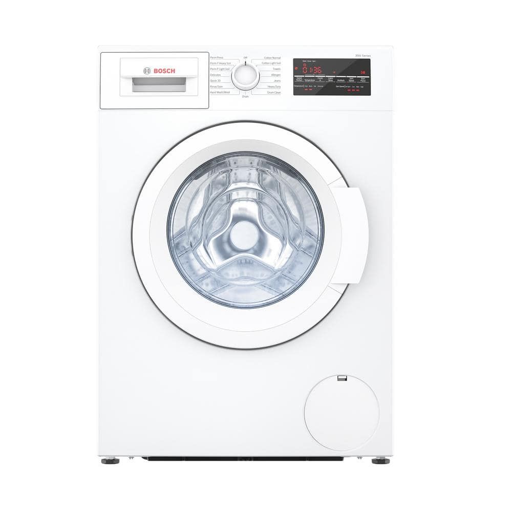 Bosch 300 Series 24 in. 2.2 cu. ft. High-Efficiency Stackable Front Load  Compact Washer in White, ENERGY STAR WGA12400UC - The Home Depot