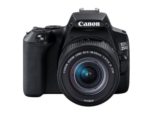 Canon EOS 250D / Rebel SL3 APS-C CMOS Sensor 24MP DSLR Camera with EF-S 18-55mm f/4-5.6 IS STM Lens (Black)