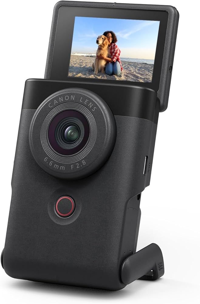Amazon.com : Canon PowerShot V10 Compact Vlogging Camera, 1" CMOS Sensor, 4K Video Streaming, Built‑in Wide‑Angle Zoom Lens, Flip‑LCD & Stereo Mic, Image Stabilization, Creator Studio in Your Pocket, Black : Electronics