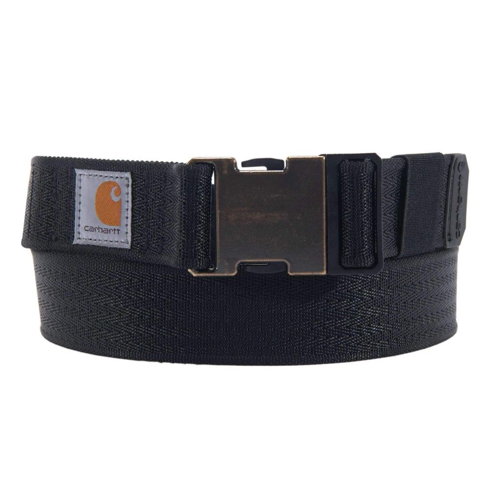 Carhartt Rugged Flex Nylon Webbing Belt Black - Flat View