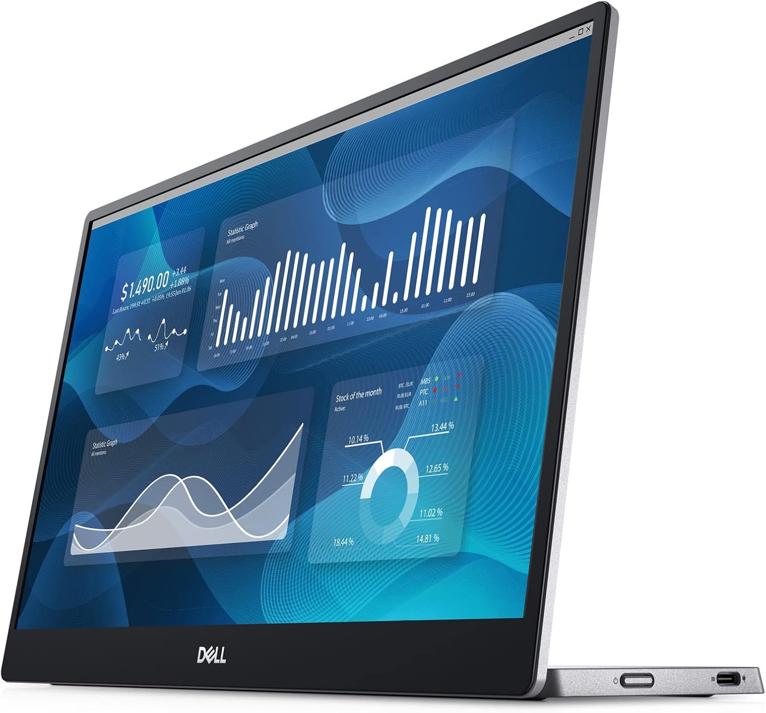 Dell C1422H portable monitor (front/angled product photo)