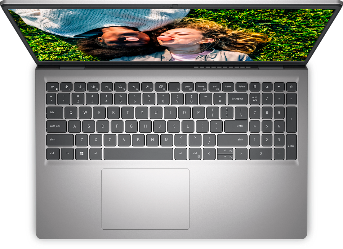 Inspiron 15 3520 angled view (silver)
