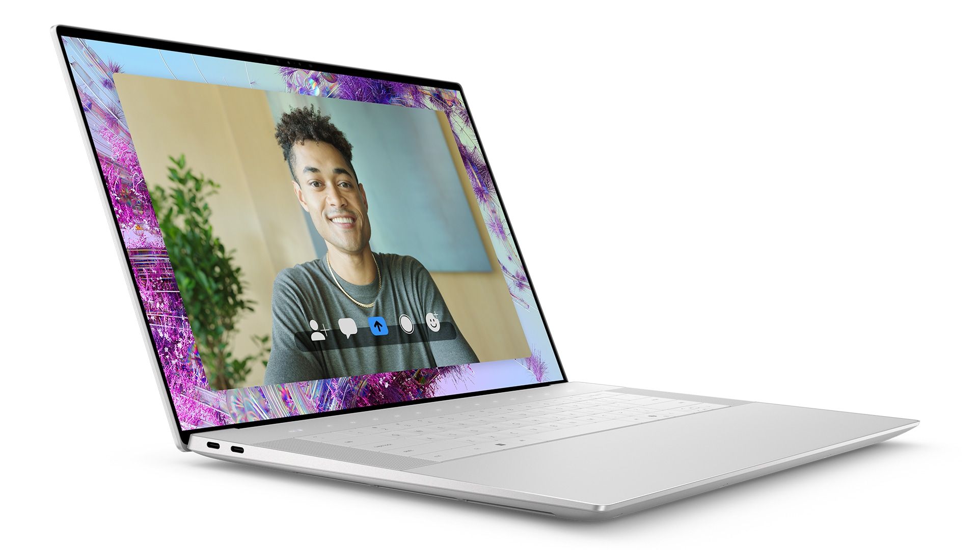 Dell XPS 16 (9640) – PDP lifestyle/hero image (video chat)