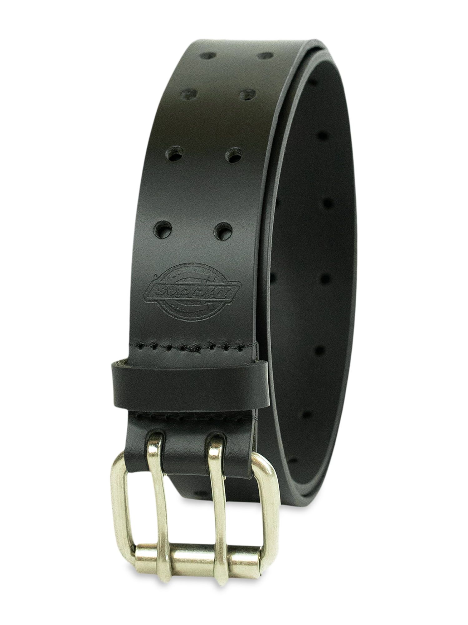 Dickies Work Belt for Men - Leather with Double Prong Buckle