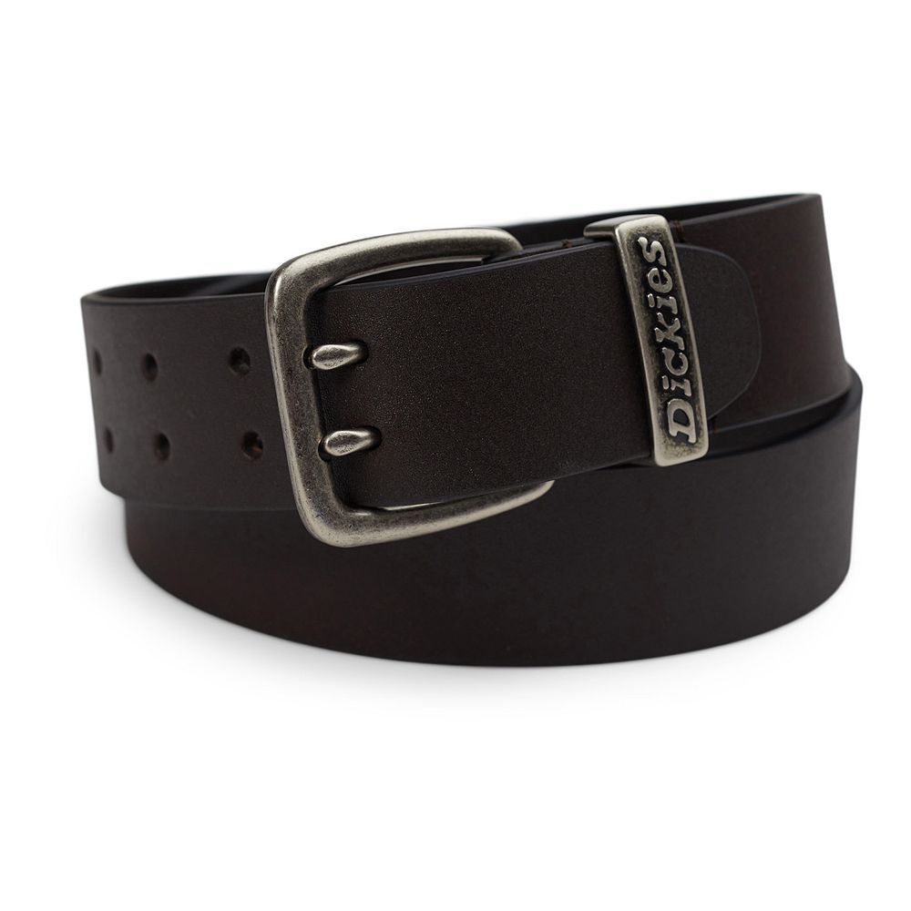 Men's Dickies Double Prong Bridle Leather Belt (Brown)