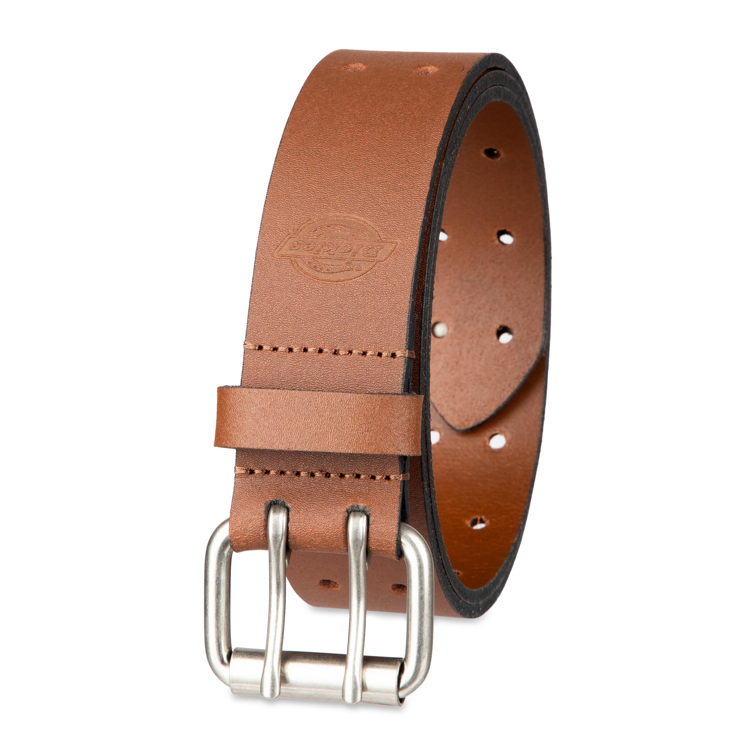 Dickies Men's Leather Double Prong Belt (Tan)