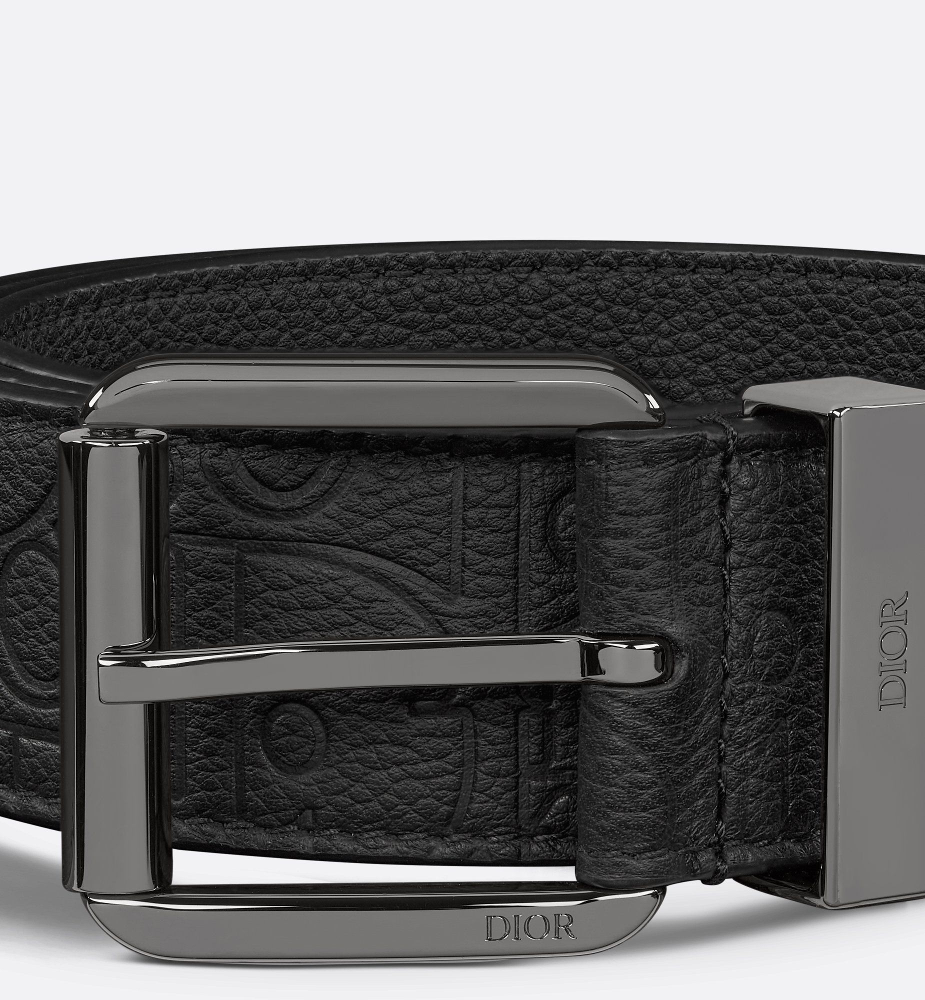 Belt Black Dior Gravity Leather, 35 MM | DIOR