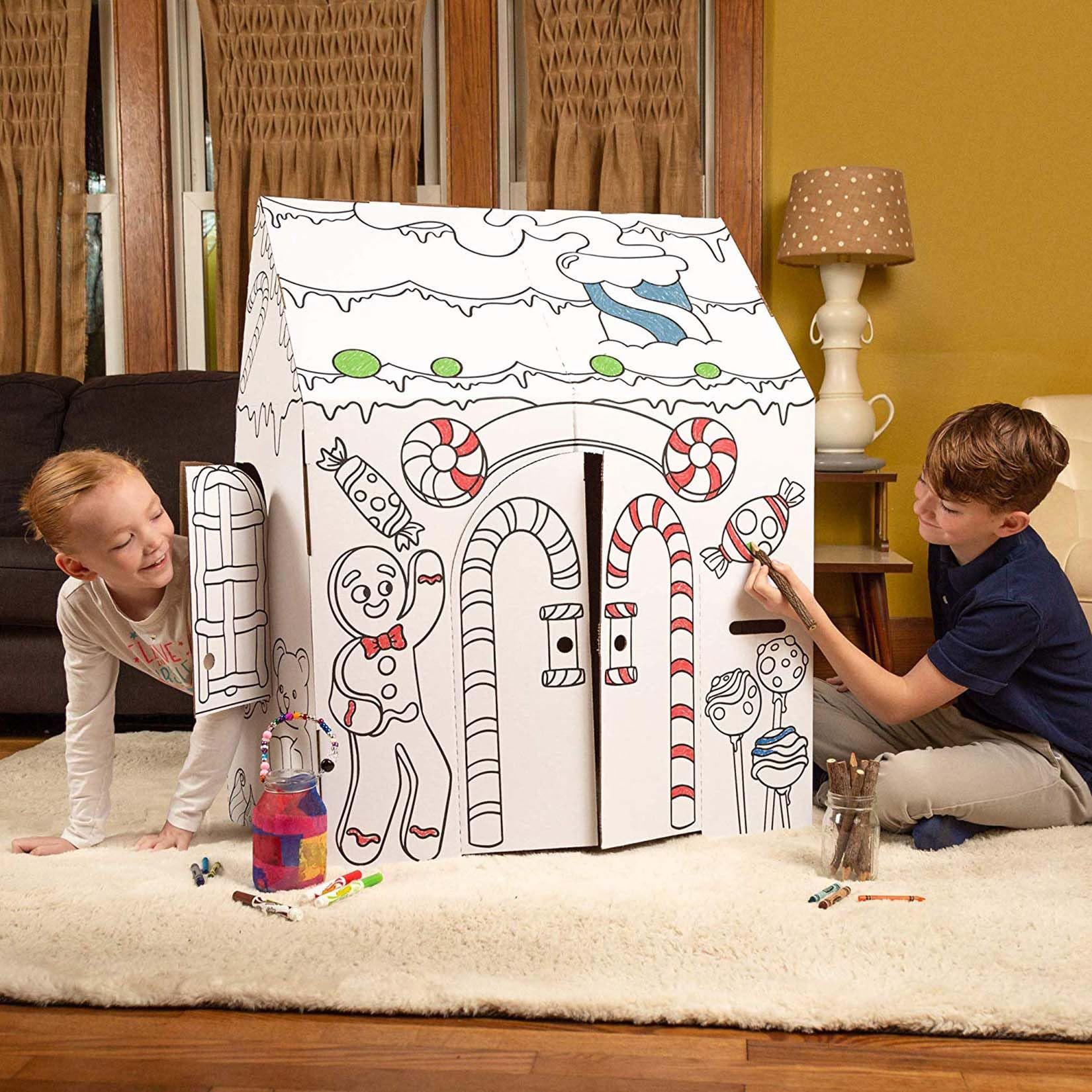 Gingerbread House Color Your Own Playhouse
