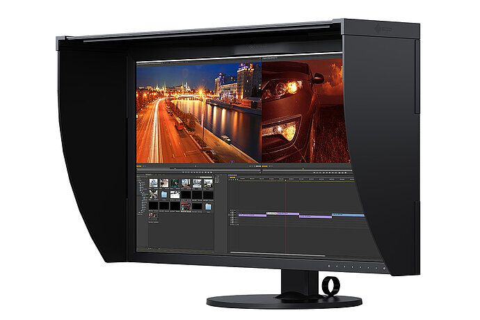 CG319X product photo (monitor on stand)