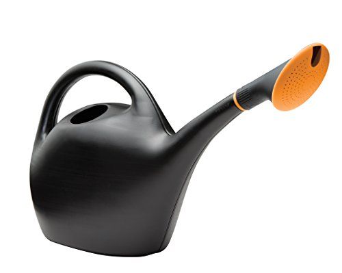 Bloem Easy Pour Watering Can, 1.6 Gallon, Black (487160-4004) - irrigation supplies