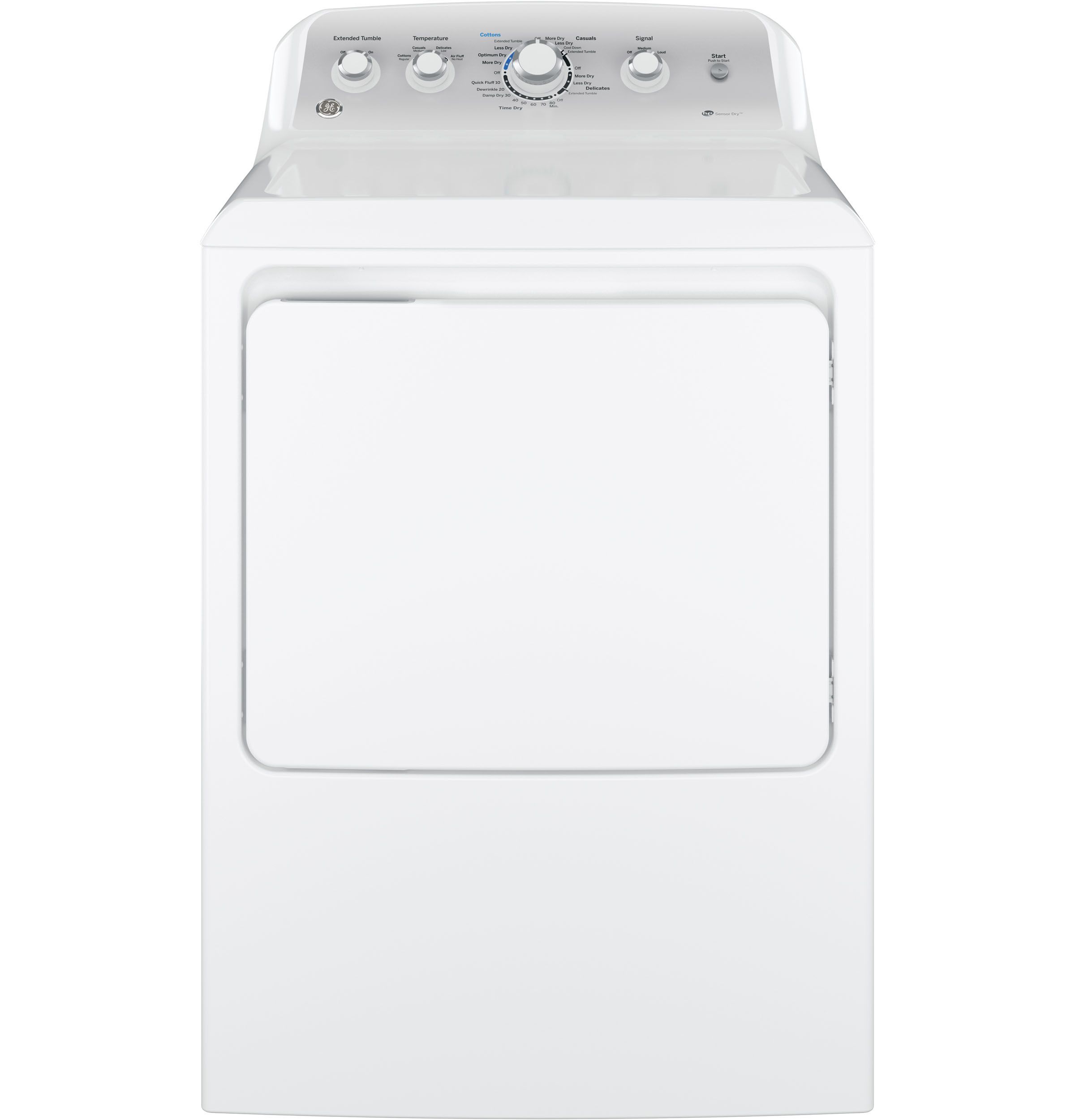 GE 7.2 Cu. Ft. White Electric Dryer with Sensor Dry - GTD45EASJWS