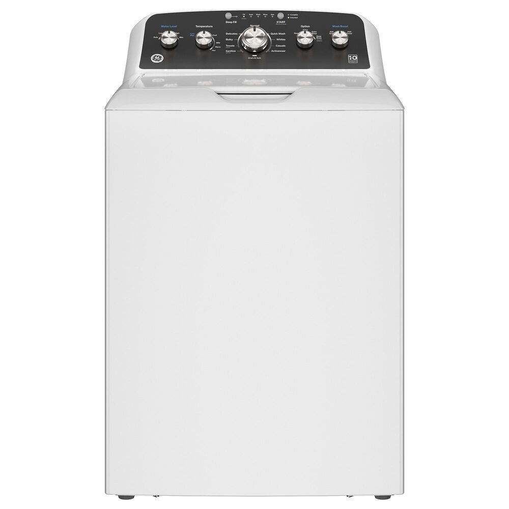 GE Appliances 4.5 Cu. Ft. Capacity Top Load Washer with Stainless SteelBasket in White and Black
