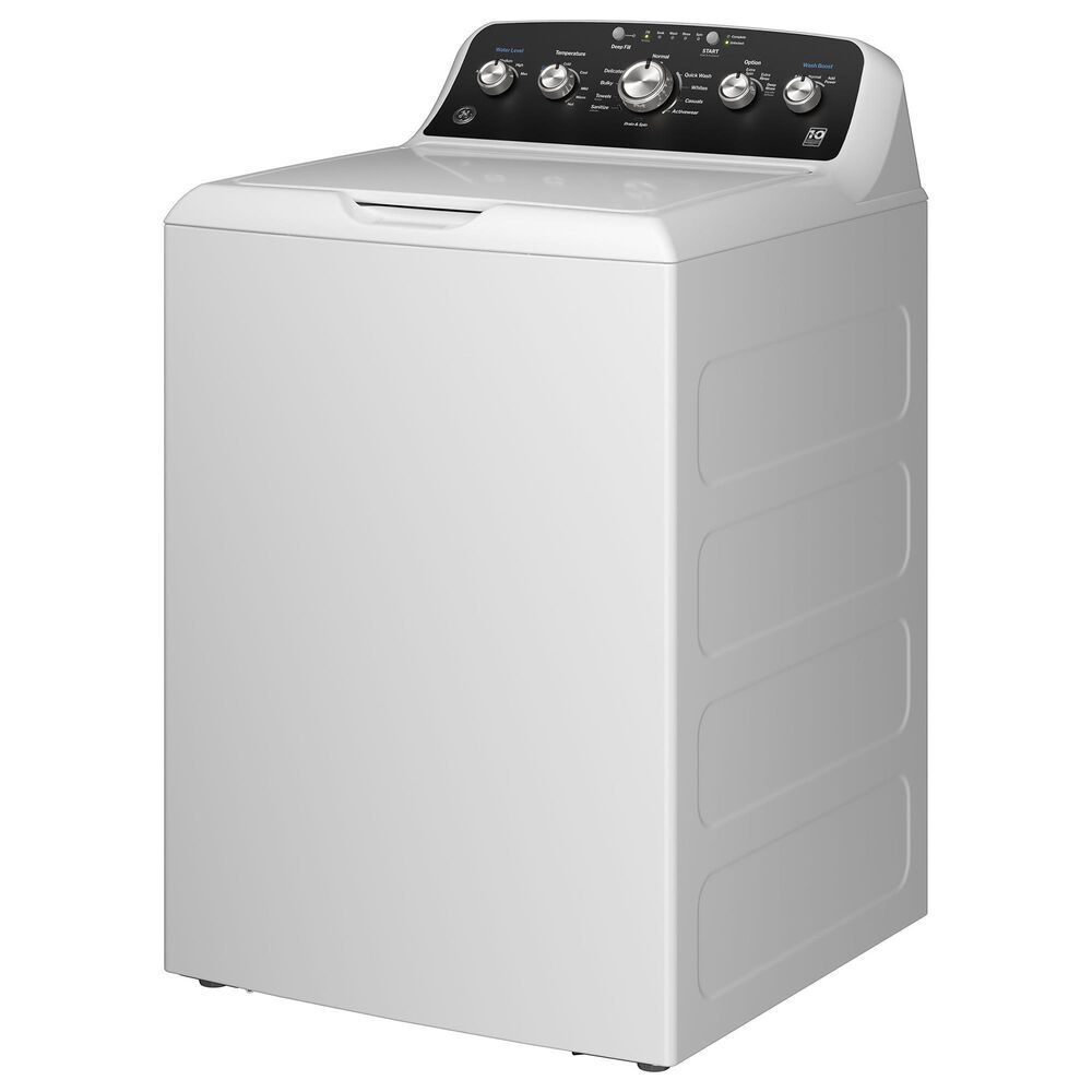 GE Appliances 4.5 Cu. Ft. Capacity Top Load Washer with Stainless SteelBasket in White and Black