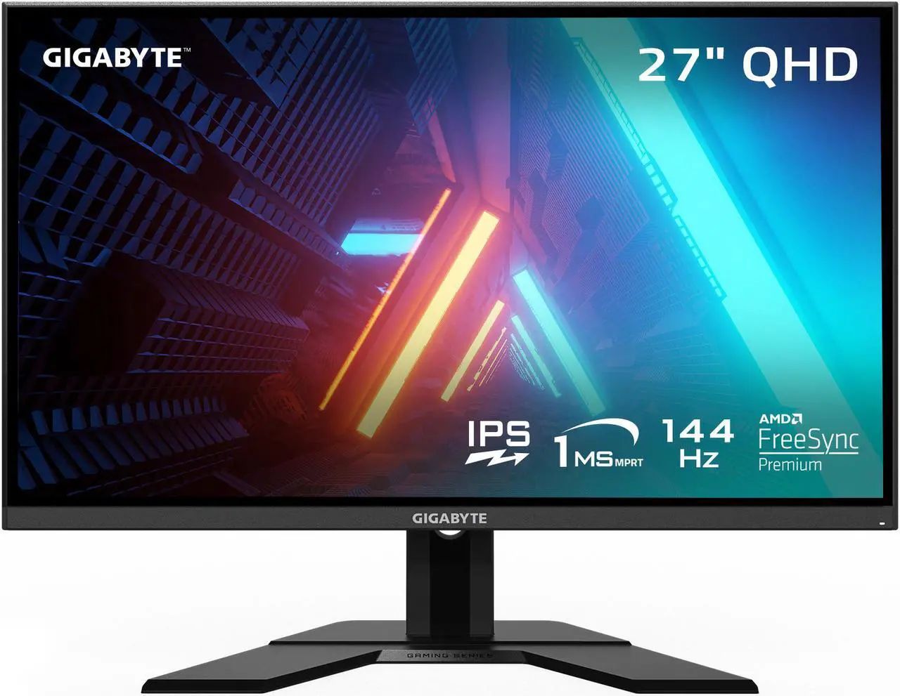 GIGABYTE G27Q monitor product photo (Newegg)