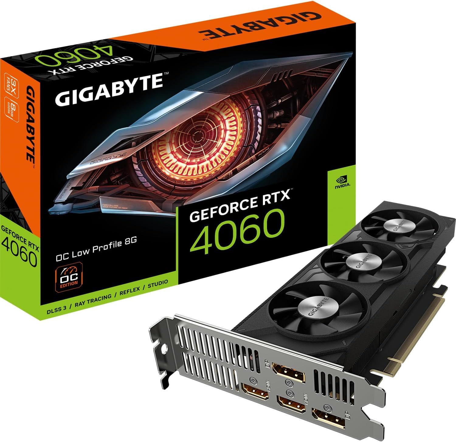 Gigabyte GeForce RTX 4060 AERO OC 8G (front/angled product shot)