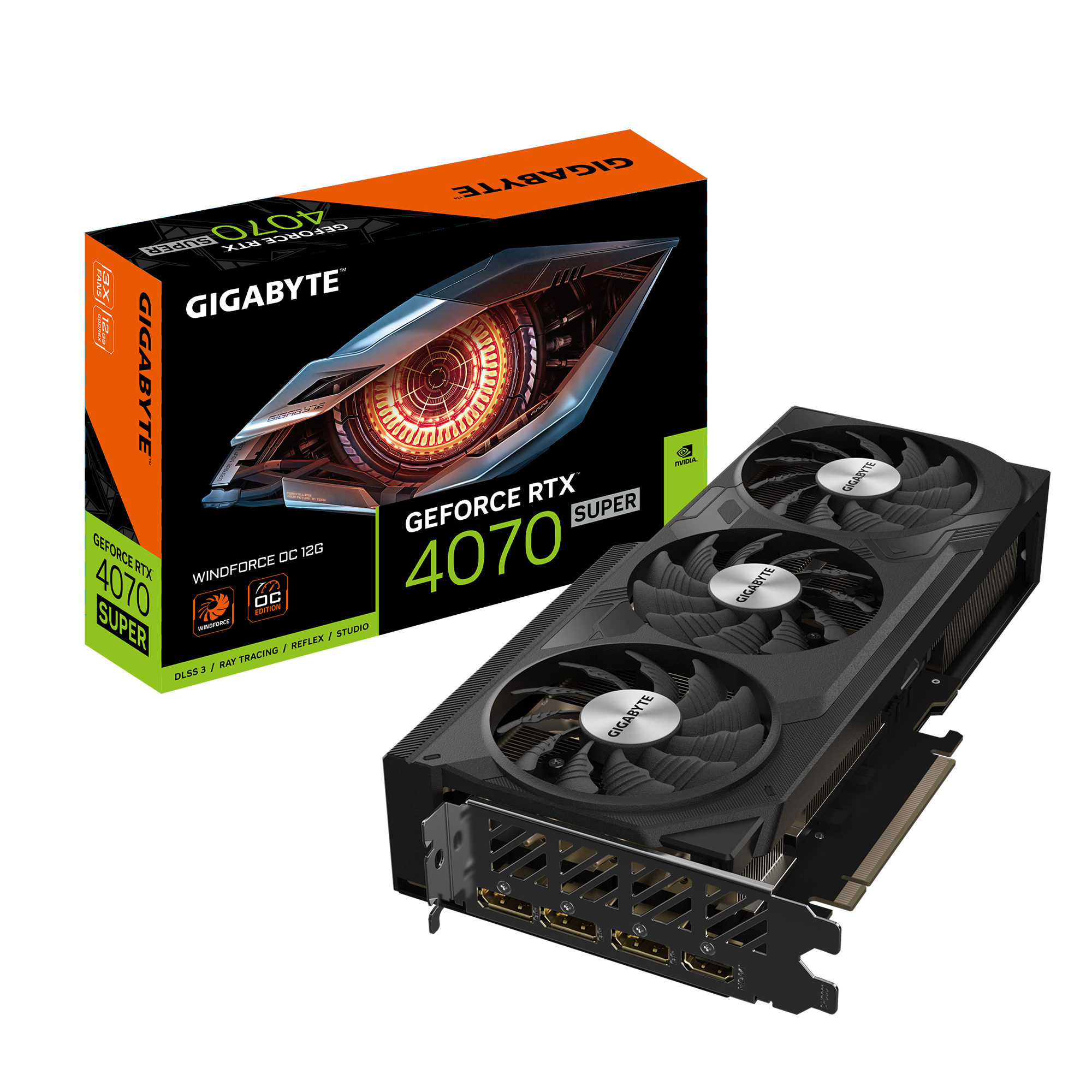 GeForce RTX™ 4070 SUPER WINDFORCE OC 12G - official Gigabyte product image