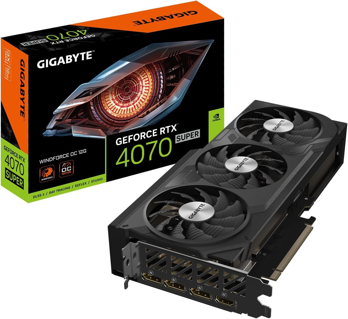 Gigabyte GeForce RTX 4070 Super WINDFORCE OC 12G hero shot