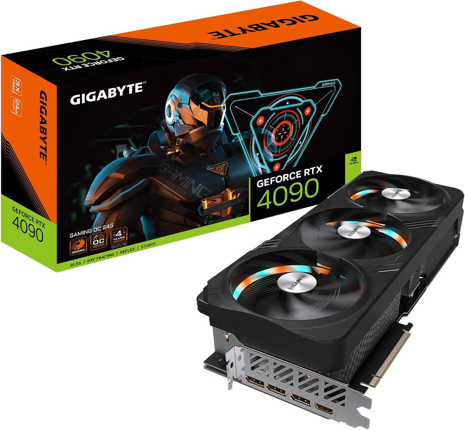 Gigabyte GeForce RTX 4090 Gaming OC 24G - hero on white (high-res)
