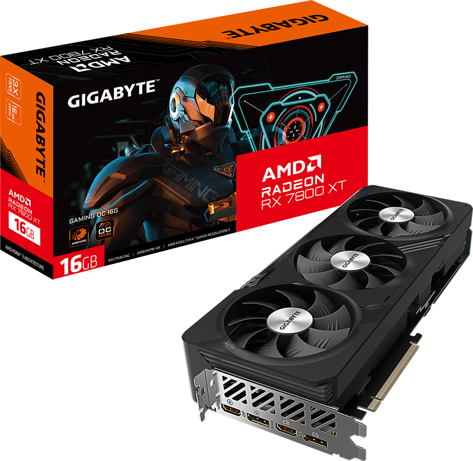 Radeon™ RX 7800 XT GAMING OC 16G (product cutout)