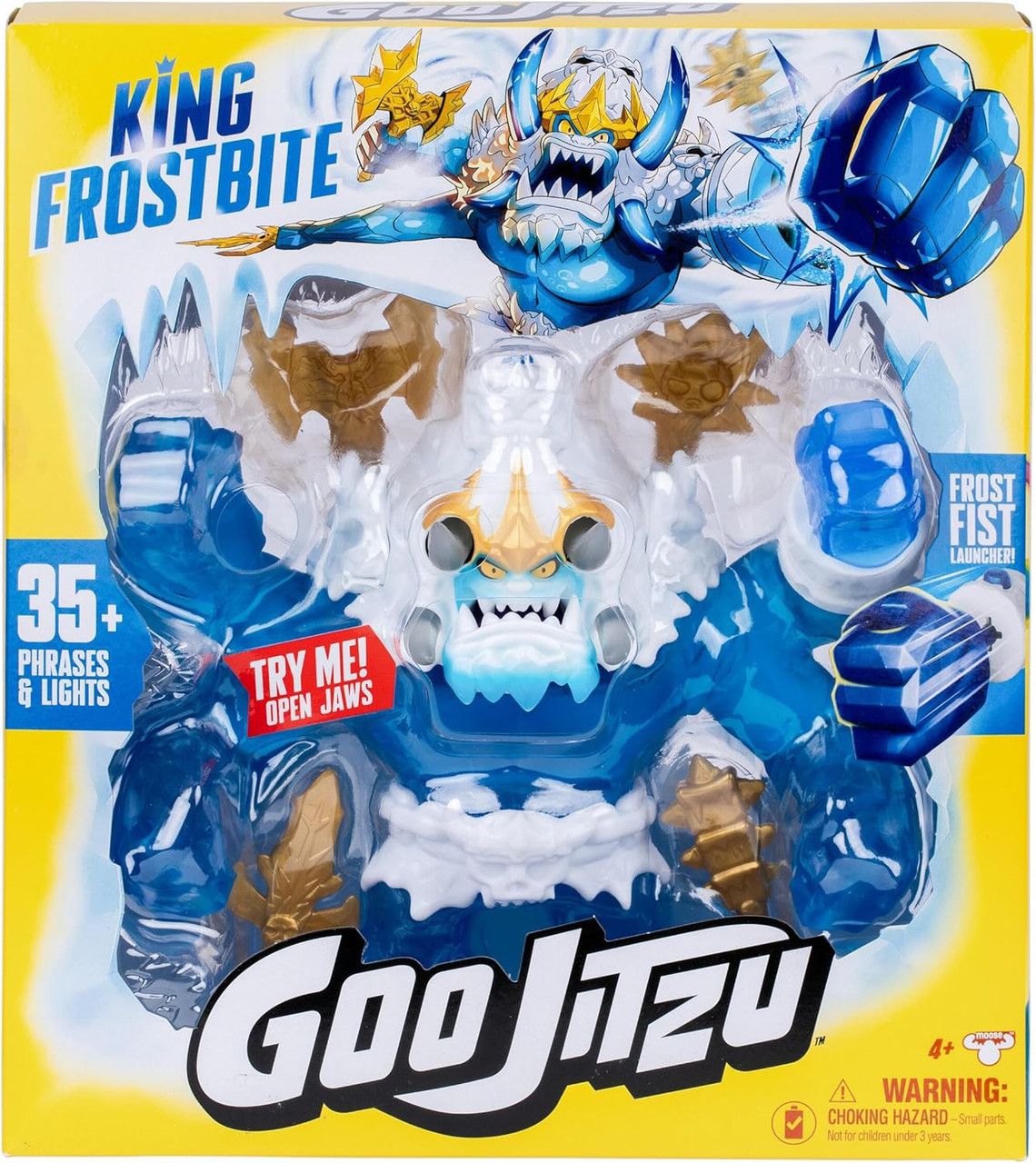 Heroes of Goo Jit Zu King Frostbite Action Figure with Sound [Light-Up Horn Pop Attack!]