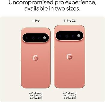 Amazon.com: Google Pixel 11 Pro XL - Unlocked Smartphone, Gemini - 256 GB -  Obsidian | Android, Gemini Intelligence, 30+ hour battery, 6.8” Super Actua  Display, Pixel HiLight, durable IP68 protection, 120x Zoom : Cell Phones &  Accessories