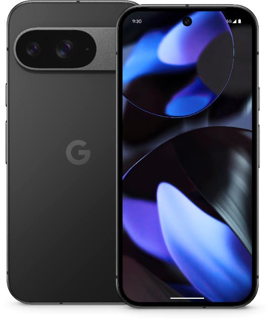 Google Pixel 9 (Obsidian) - clean product cutout