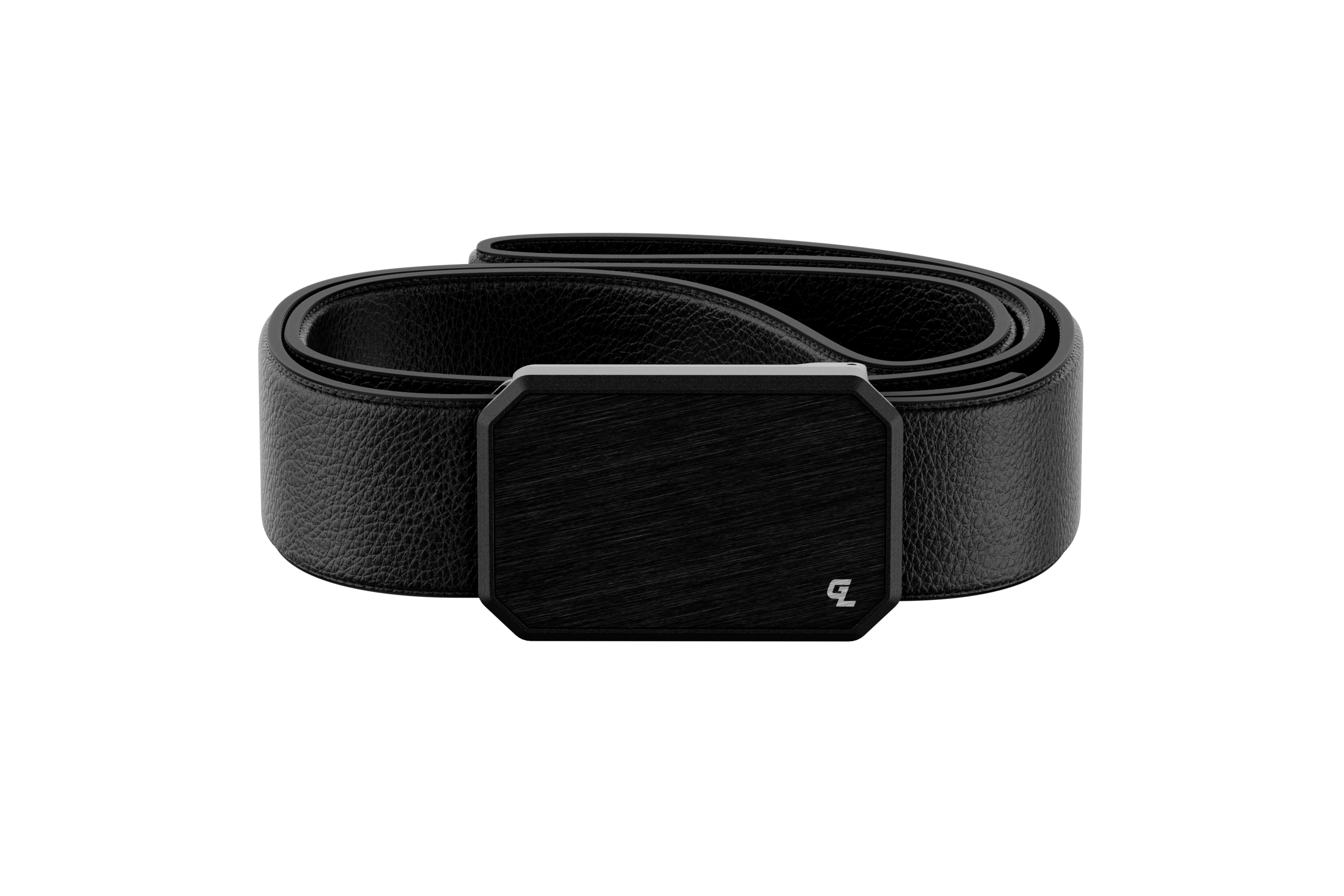 Groove Belt Max - Black Leather Front View