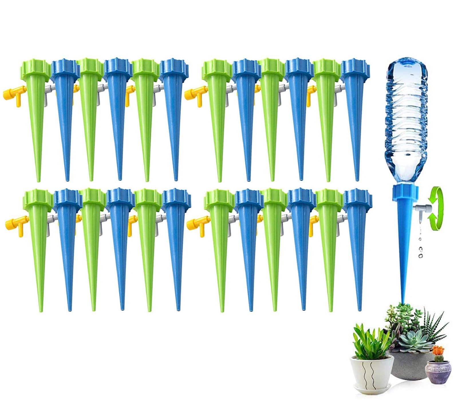 Amazon.com : Self Plant Watering Spikes 24 Pack Auto Drippers Irrigation Devices Vacation Automatic Plants Water System with Adjustable Control Valve Switch Design for Houseplant, Gardenplant, Officeplant : Patio, Lawn & Garden