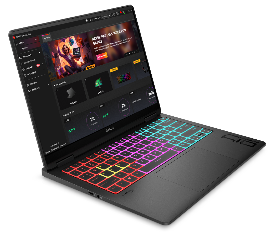 OMEN Transcend 14 Gaming Laptop (hero PNG)