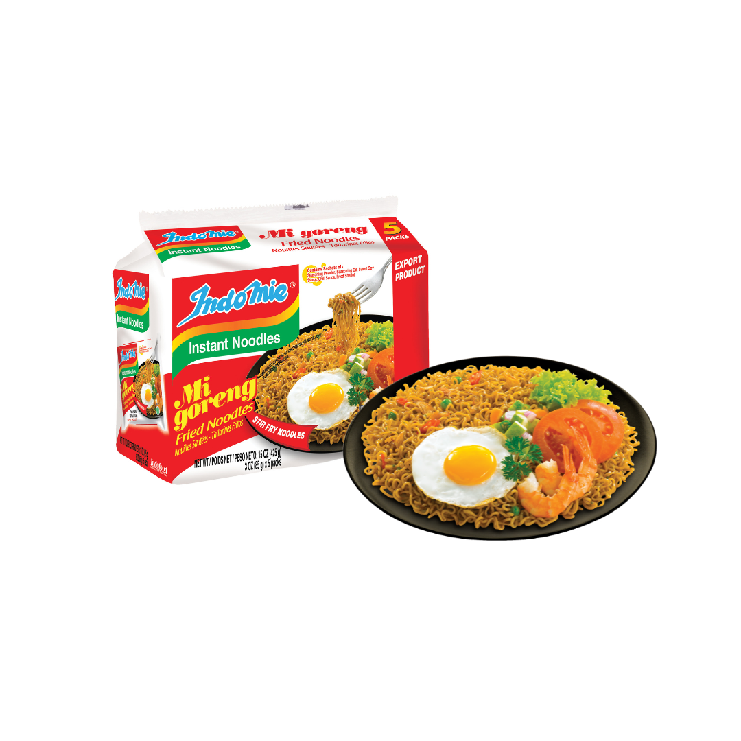 Indomie Mi Goreng Fried Noodles Original - 5-pack PNG (clear product)