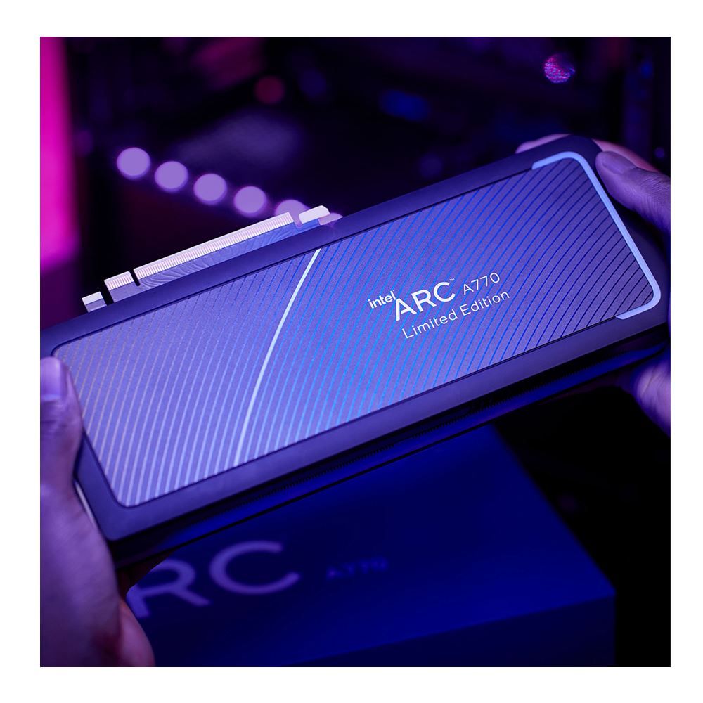 Intel Arc A770 Limited Edition Dual Fan 16GB GDDR6 PCIe 4.0 Graphics Card (front/hero)
