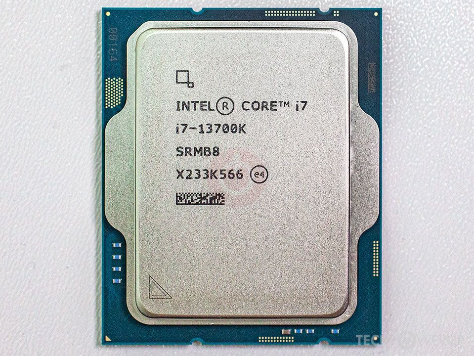 Intel Core i7-13700K CPU package (top view)