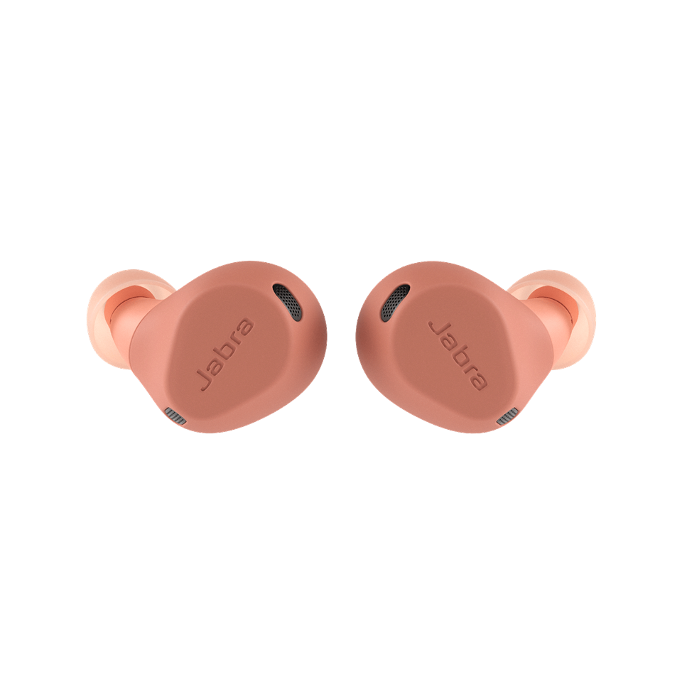 Jabra Elite 8 Active (Gen 2) angle/hero on transparent background (Coral)