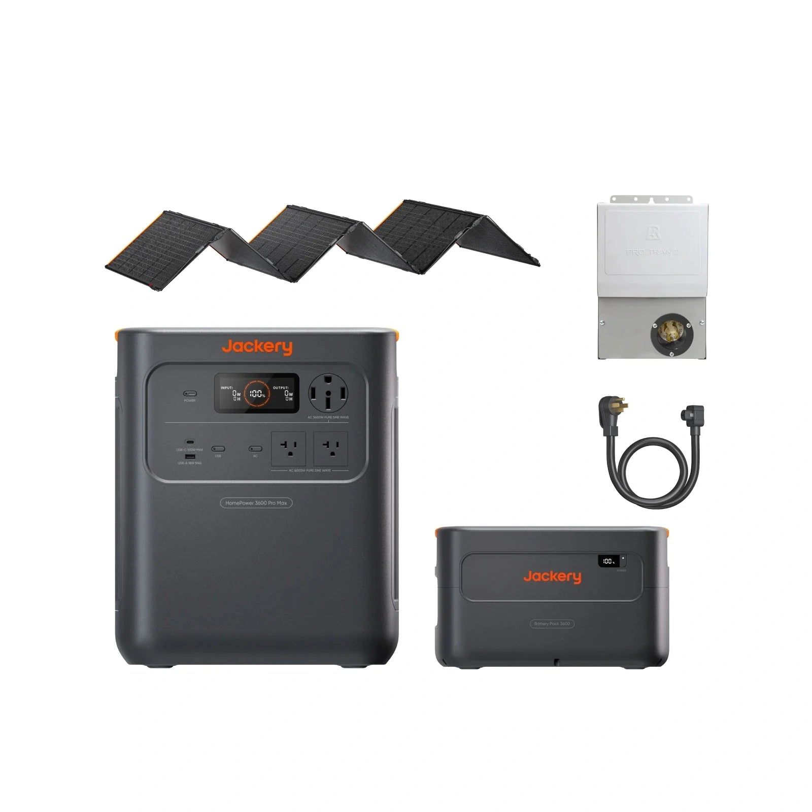 HomePower 3600 Pro Max + Extra Battery + 500W + MTS + 40A Charging Cable Jackery HomePower 3600 Pro Max