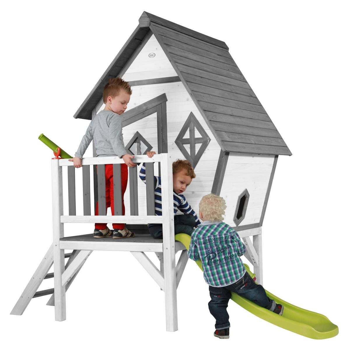 AXI Cabin XL Spielhaus Grau/weiß - Lindgrüne Rutsche, 726,00 CHF