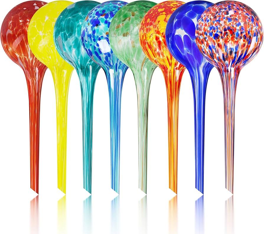 Amazon.com : Mission Gallery Plant Watering Globes Set of 8 - Large Self  Watering Globes for Indoor & Outdoor Plants - Multicolored, Automatic,  Glass Watering Bulbs for Daily Use, Plant Watering Devices :