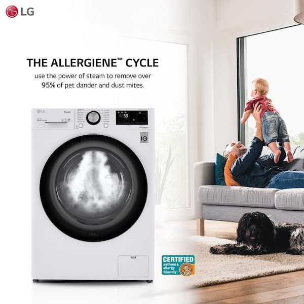 LG 2.4 Cu. Ft. White Compact Front Load Washer & Dryer Combo - WM3555HWA