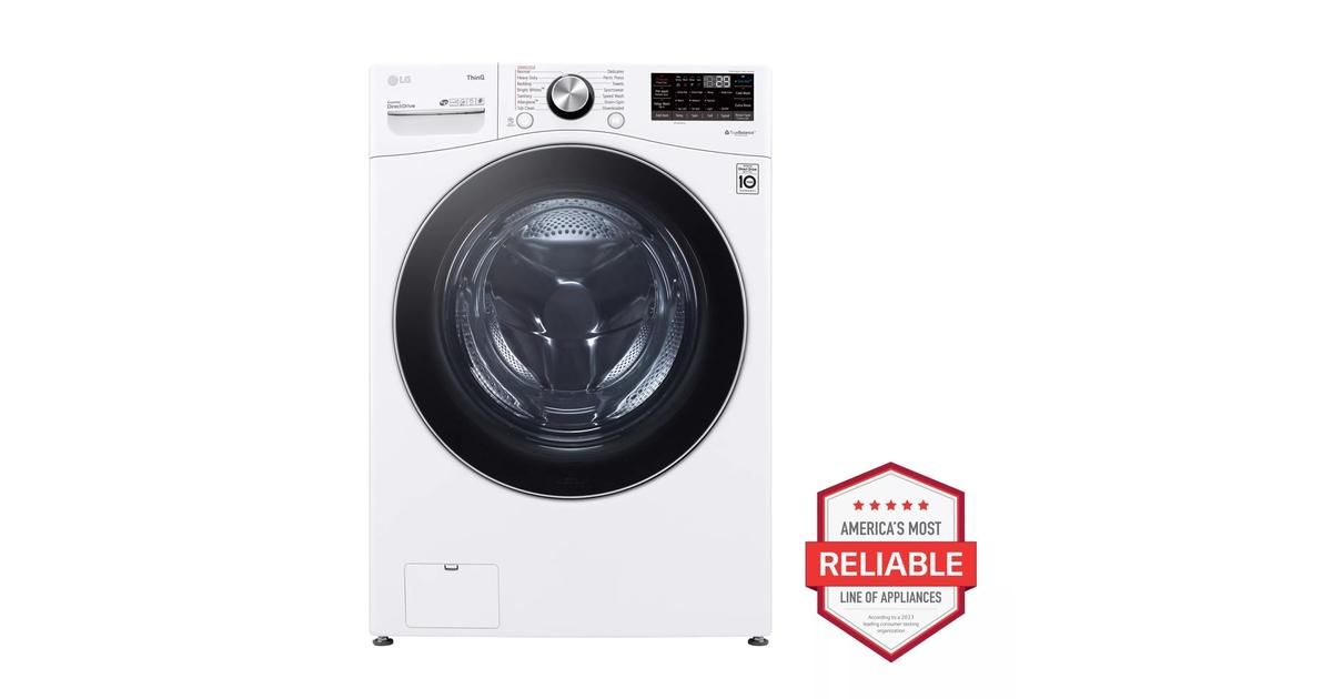 LG 5.0 cu. ft. Mega Capacity Smart Wi-Fi Enabled Front Load Washer with TurboWash™ 360(degree) and Built-In Intelligence WM4200HWA | Holloways Appliance Center