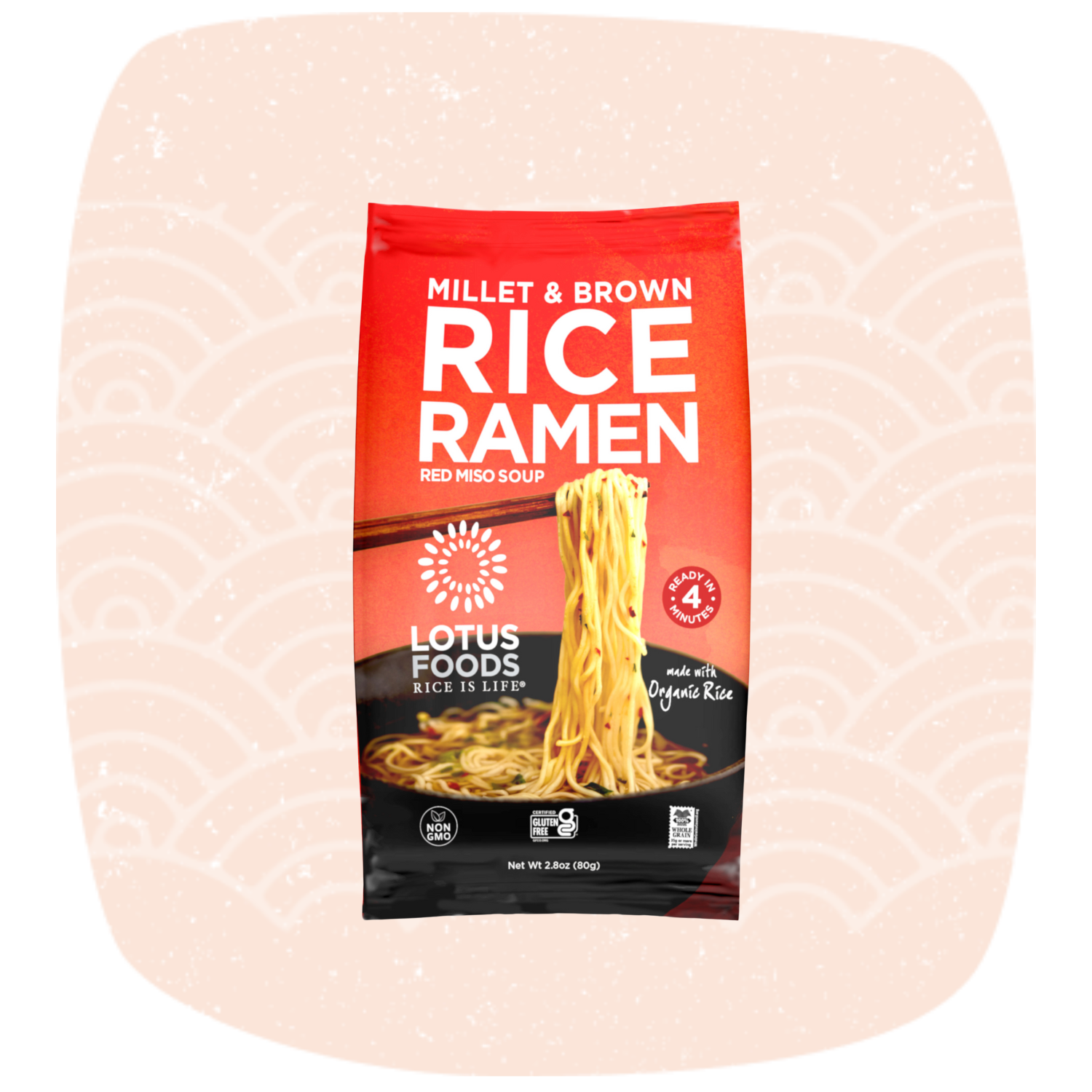 Millet & Brown Rice Ramen with Red Miso Soup – Lotus Foods (pack/front render)