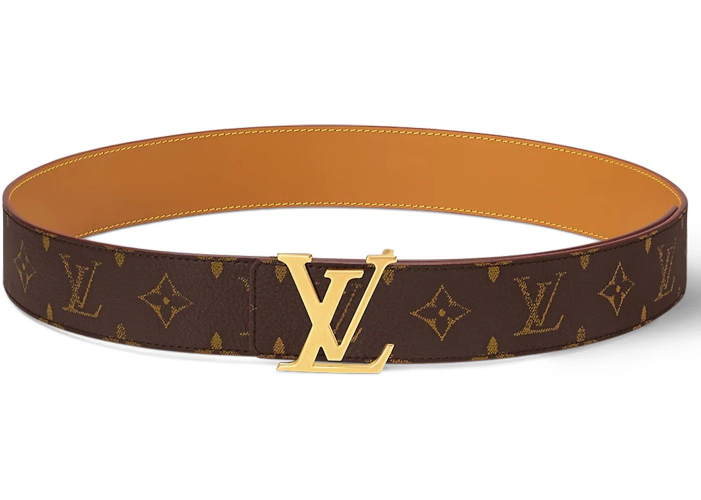 Louis Vuitton LV Initiales 40mm Reversible Belt Brown Monogram Full View