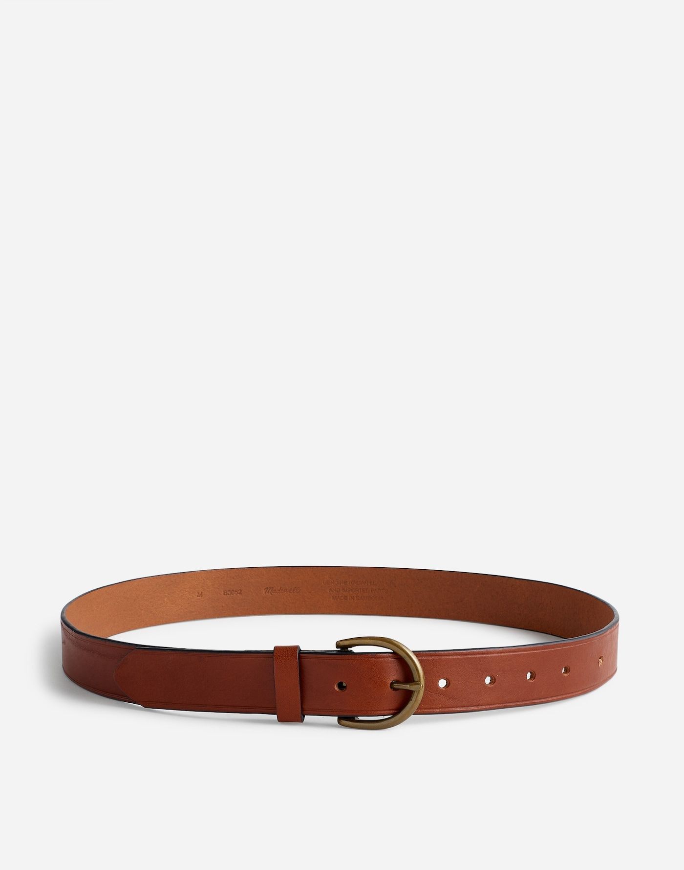 Madewell Medium Perfect Leather Belt in Pecan