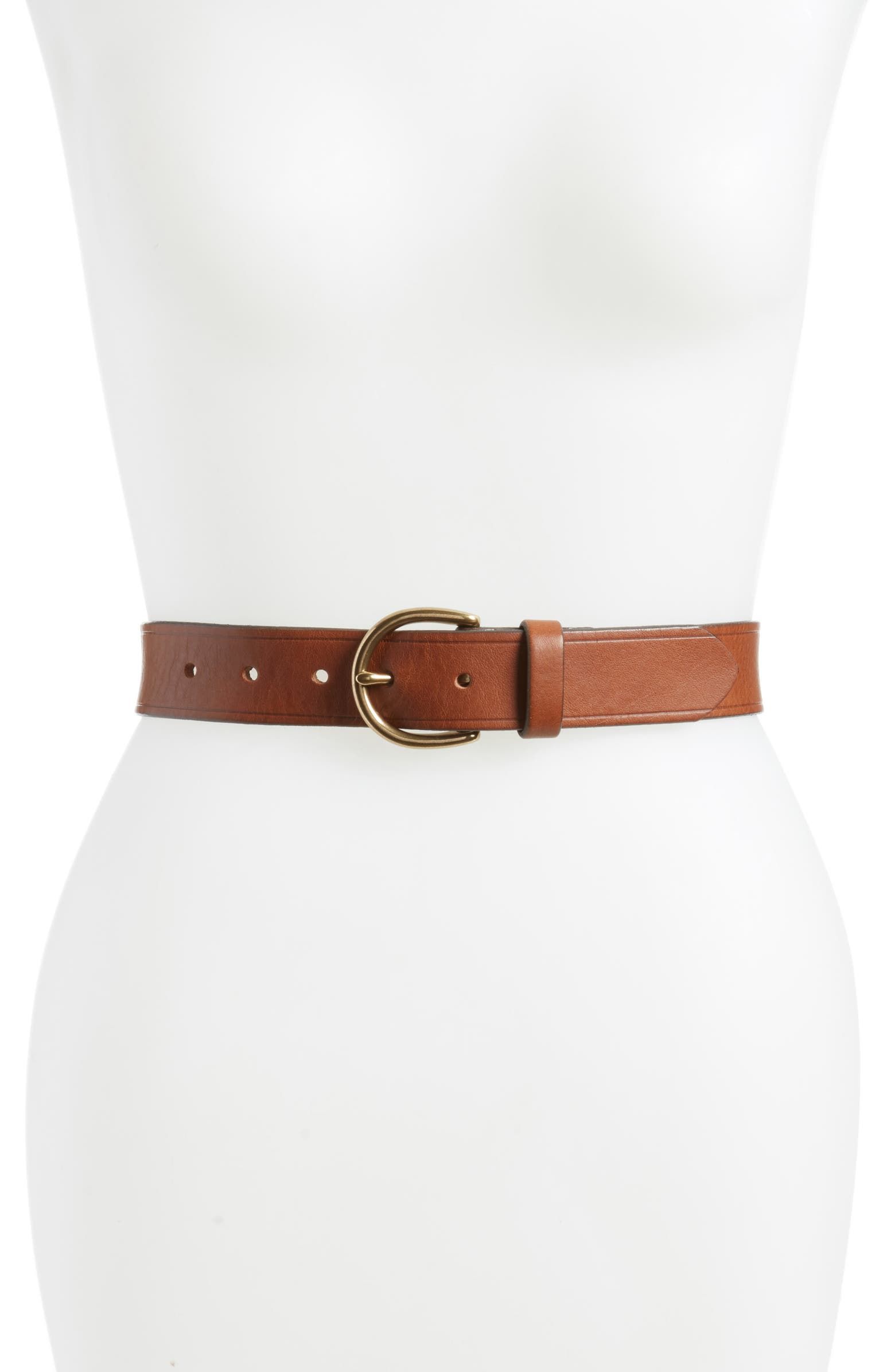 Madewell Medium Perfect Leather Belt in True Black