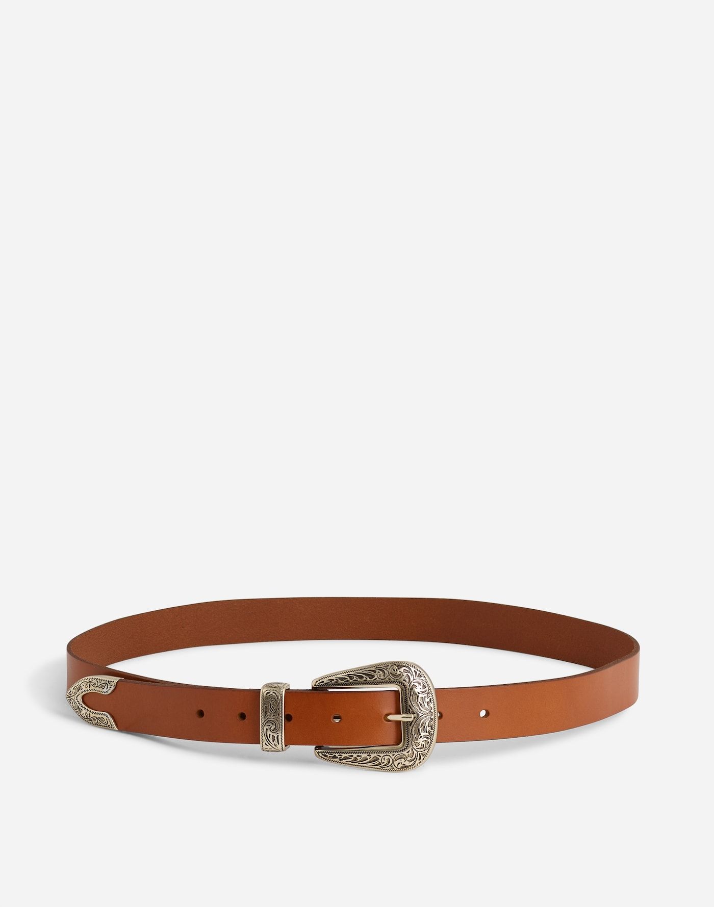 Leather Western Belt in Brown